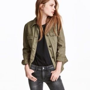 H&M Green Utility Jacket Size 4